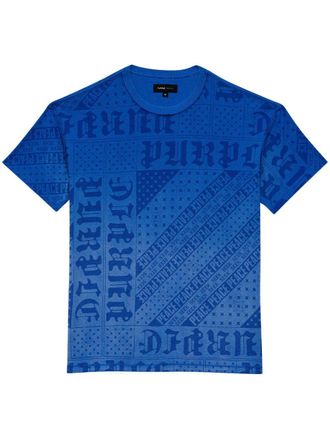 Purple T-shirt con stampa - Blu