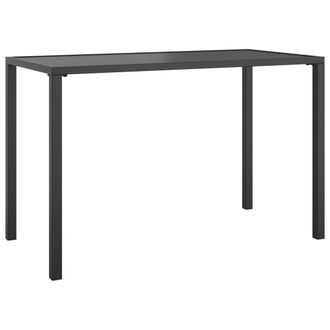 vidaXL Mesa De Comedor Para Jard&iacute;n Acero Gris Antracita 110x54x70 Cm Vidaxl