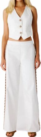 My Beachy Side Coconut Wide Leg Pants In Ivory