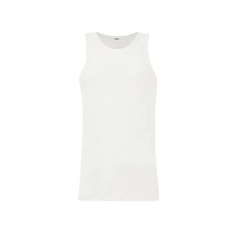 Jil Sander Sleeveless Tops, male, White, Size: XL Tank Top in Cotton Gauze