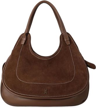 PLINIO VISONA Luna Camoscio - Dames - Tassen - Bruin - Maat: ONE Size Leer