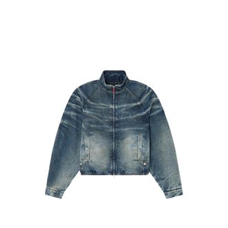 Diesel Faded-effect Raglan-sleeve Denim Jacket