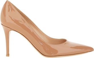 Gianvito Rossi Beige Slip-on Pumps