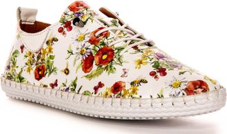 Justinreess England Lexi 3 Womens Mult Floral Pull Tab Soft Feel Shoes (White Multi, UK 5)