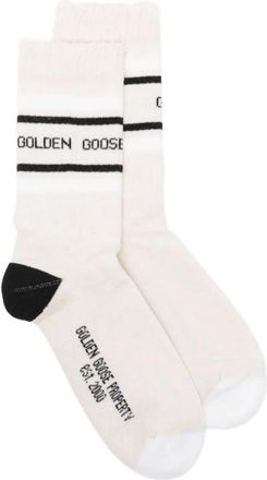 Golden Goose Sokken - Dames - Sokken - Wit - S - Katoen - Ondergoed