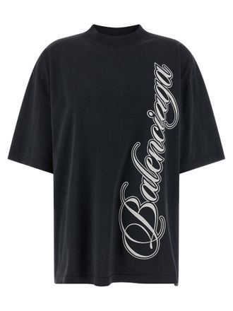 Balenciaga Womens Cursive T-Shirt