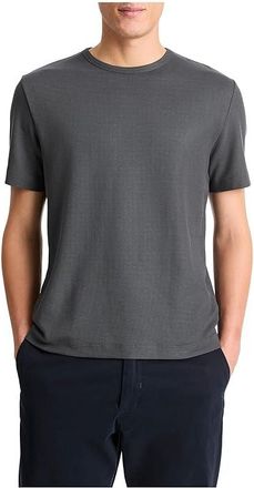 Vince Pima Pique Short Sleeve Crew Mens T Shirt Soft Black : 2XL, Cotton