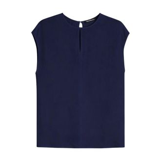 Pennyblack Blusa fluida in cupro manopesca - female - Pennyblack - Blouses - Blue - XS - Blouses & Shirts