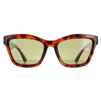 Serengeti Eyewear vierkante dames glanzende rode tortoise Saturnus gepolariseerd 555 nm rolla