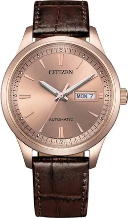 Citizen Mechanical Automatic Rose Gold Dial Mens Watch NY4062-04X