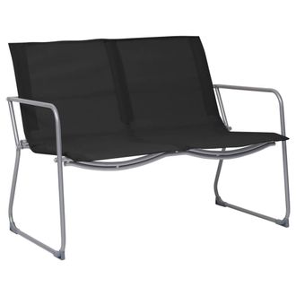 Berkfield Home Comfortable 4 Piece Garden Lounge Set Fabric & Steel Black