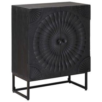 vidaXL Aparador Negro 55 X 30 X 70 Cm Vidaxl
