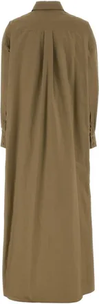 ARMARIUM Womens Leo Shirt Dress Green Cotton Elastomultiester