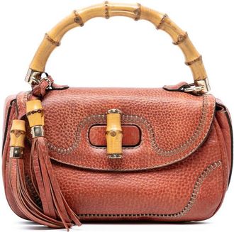 Gucci Pre-owned Gucci Medium Leather New Bamboo Satchel Ladies 254884 213317