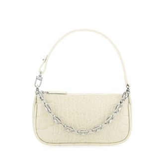 by FAR Ivory Leather Mini Rachel Handbag