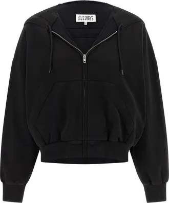 Maison Margiela Black Cotton Womens Sweatshirt