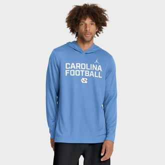 Jordan Brand Mens Jordan Brand Carolina Blue North Carolina Tar Heels 2025 Sideline Performance Long Sleeve Hoodie T-Shirt in Light Blue at Nordstrom, Size Medium