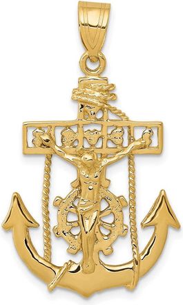 Diamond2Deal 10k Yellow Gold Mariners Cross Pendant