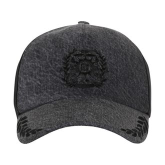 Balmain Geborduurde denim pet - Heren - Petten - Grijs - Xs/S - Denim - Accessoires