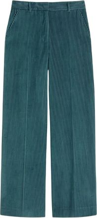 Max Mara Pantaloni a coste in cotone - Blu