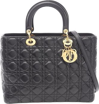 Dior Pre-owned Dior Large Lambskin Cannage Lady Dior Ladies 526MO974A094YEBC