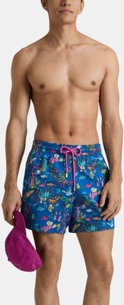 Vilebrequin Stretch Short Swim Trunks in Palace Blue at Nordstrom, Size Xx-Large