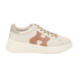 Hogan Rebel H562 Sneakers - Dames - Sneakers - Beige - 38 EU - Leer - Schoenen
