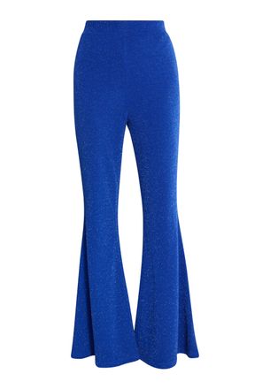 Faina Uitlopende broek van glitterjersey Dames KONING BLAUW