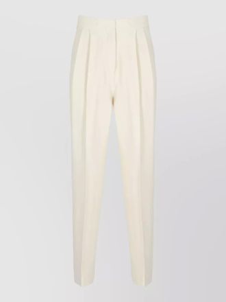 Fabiana Filippi viscose straight trousers pleated design belt loops
