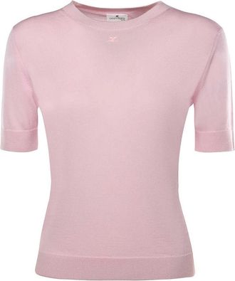 Courr&egrave;ges Wool Top With Logo
