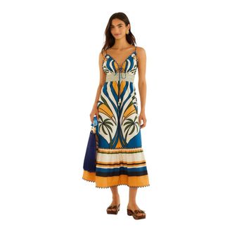 Farm Rio Abito lungo con stampa tropicale - - Dresses - Donna - Multicolore - S