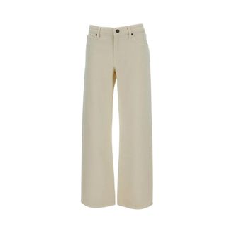 Frame Denim Wide Jeans, female, White, Size: W25 The Saturday Jeans