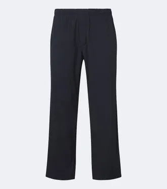 The Row Pascale cotton-blend poplin straight pants