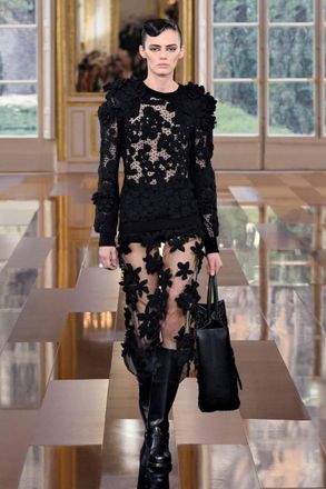 Valentino Garavani Lace Top In Black