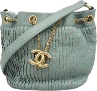 Chanel Pre-owned Bucket Bags, female, Blue, Size: ONE SIZE Pre-owned Bucket Bag