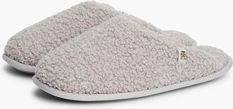 Tommy Hilfiger Womens Faux Shearling House Slipper - Horizon Grey - XL