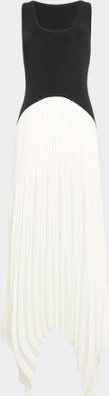 Ramy Brook Davinia Pleated Drop-Waist Maxi Dress