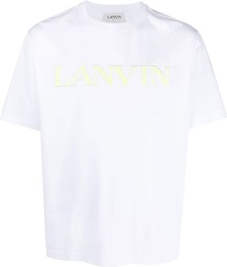 Lanvin raised-logo cotton T-shirt - men - Polyester/Cotton - S - White
