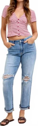 Judy Blue Hollis Boyfriend Jeans In Blue