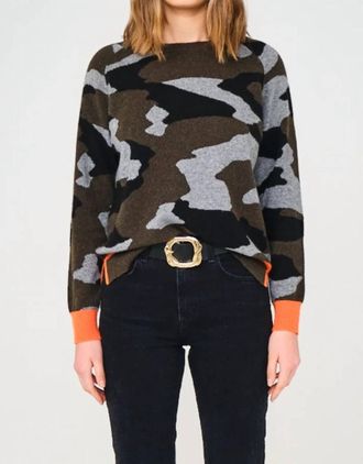 Brodie Cool Camo Jumper In Khaki