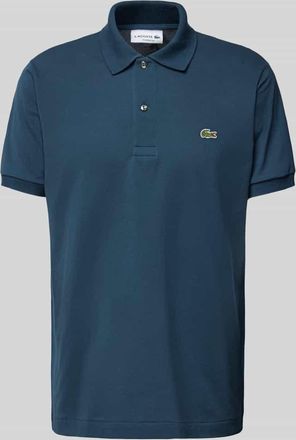 Lacoste Classic Fit Poloshirt mit Label-Detail in Dunkelblau, Größe L