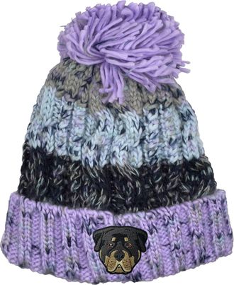 Bang Tidy Clothing Rottweiler Beanie Hat - Dog Lovers Gifts for Women - Winter Hats for Women - Knitted Wooly Ladies Hats - Dog Walking Accessories - Embroidered Gifts f