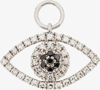 Roxanne First 14K White Gold Evil Eye Diamond Charm - Womens - Diamond/14kt White Gold