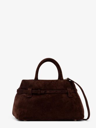 Manu Atelier Womens Handbag Le Cambon 25 Suede Brown Handbags Hand Bags