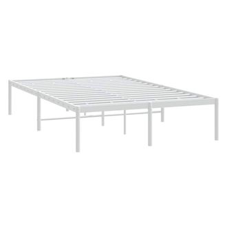 Berkfield Home Metal Bed Frame White 120x200 cm | Size: Small Double