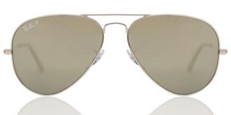 Ray-Ban RB3025 Aviator Large Metal Polarized 003/59 Mens Sunglasses Silver Size 58
