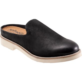 Softwalk Wolcott II Mule in Black Nubuck at Nordstrom Rack, Size 6.5