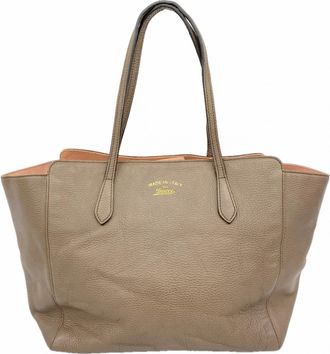 Gucci Brown Leather Tote Bag (Pre-Owned)