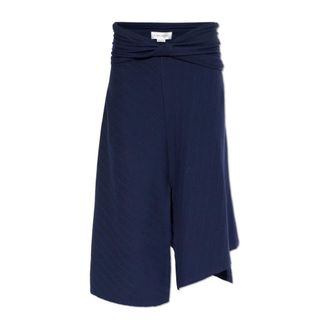 Victoria Beckham Midi Skirts, female, Blue, Size: XS Ribbed Skirt