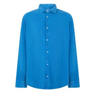 Fedeli Casual Shirts, male, Blue, Size: 5XL Long Sleeve Shirt